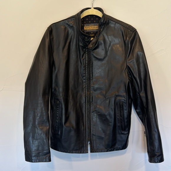 Perfecto brand from Schott NYC black cowhide mission jacket men’s size medium - Picture 2 of 16